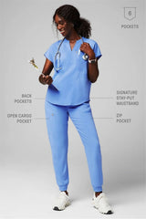 high-rise on-call scrub jogger