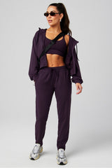 cold weather full-zip cropped hoodie