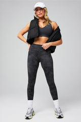 essential cropped hooded puffer vest