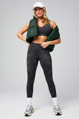 essential cropped hooded puffer vest