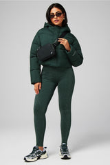 essential cropped hooded puffer