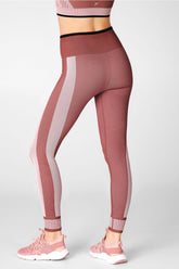 high-waisted seamless colorblock legging