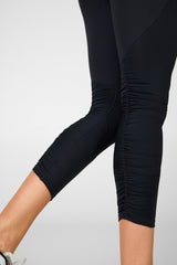 pureluxe mid-rise ruched 7/8 legging