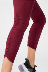 pureluxe mid-rise ruched 7/8 legging
