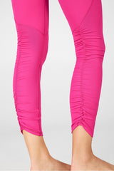 pureluxe mid-rise ruched 7/8 legging