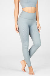 high-waisted seamless rib legging