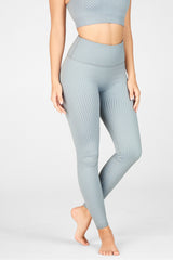 high-waisted seamless rib legging