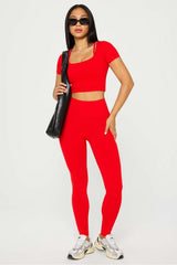 sleek seamless high-waisted legging