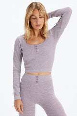cable knit long-sleeve top