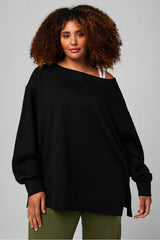 cozy fleece oversized sweatshirt