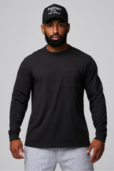 the r&r long sleeve pocket tee