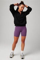 cozy fleece half zip sweatshirt