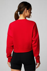 year round terry cropped sweatshirt