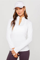 feather tech+ half-zip top