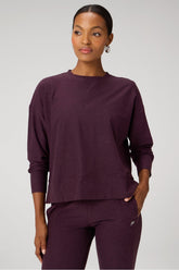 cloud jersey boxy long-sleeve top