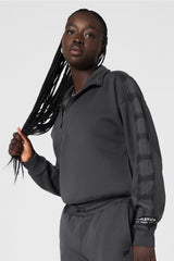 cozy fleece half zip sweatshirt