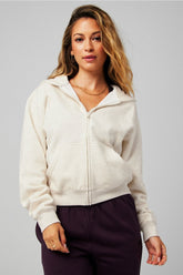 cozy fleece full zip hoodie