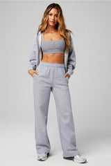 cozy fleece full zip hoodie