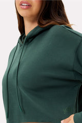 cozy fleece everyday cropped hoodie