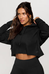 cozy fleece everyday cropped hoodie
