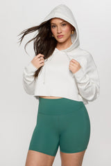 cozy fleece everyday cropped hoodie