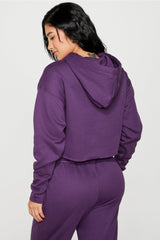 cozy fleece everyday cropped hoodie
