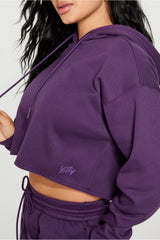 cozy fleece everyday cropped hoodie