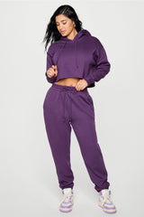 cozy fleece everyday cropped hoodie