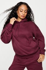 cozy fleece slouchy hoodie