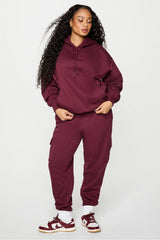 cozy fleece slouchy hoodie