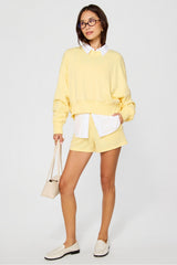 year round terry crew neck sweatshirt