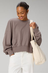 year round terry crew neck sweatshirt
