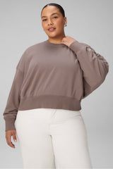 year round terry crew neck sweatshirt