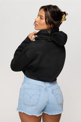 cozy fleece cherry cropped hoodie