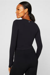 sleek seamless long-sleeve top