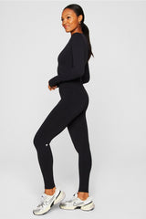 sleek seamless long-sleeve top