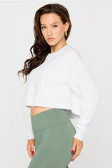 cozy fleece everyday cropped crew