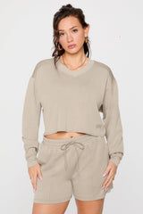 so sleek modal cropped sweatshirt
