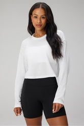 100% cotton boxy long sleeve tee