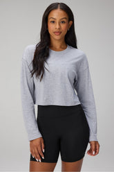 100% cotton boxy long sleeve tee