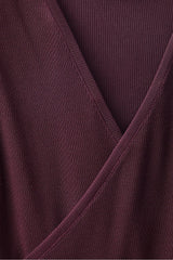 modal rib v-neck crop l/s top