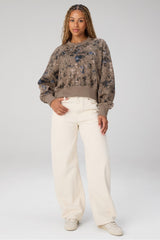 year round terry crew neck sweatshirt