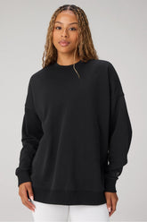 year round terry oversized crew neck sweatshirt