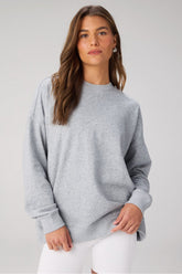 year round terry oversized crew neck sweatshirt