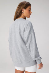 year round terry oversized crew neck sweatshirt