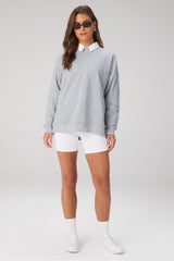 year round terry oversized crew neck sweatshirt