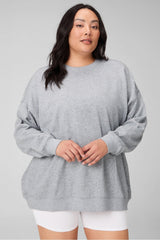 year round terry oversized crew neck sweatshirt