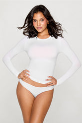 stretchy fit crew long sleeve tee