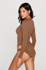 stretchy fit crew long sleeve tee