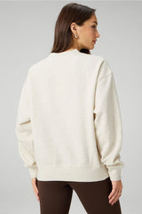 cozy fleece crew neck sweatshirt